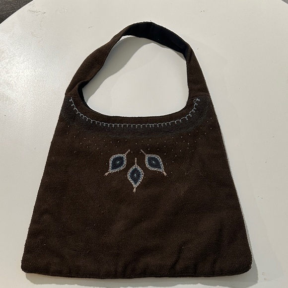 GAP Brown Embroidered Shoulder Bag - Picture 1 of 3